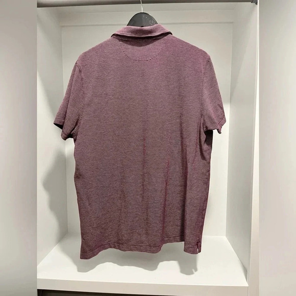 Banana Republic Performance Knit burgundy/white collared polo XL mens - Picture 2 of 4
